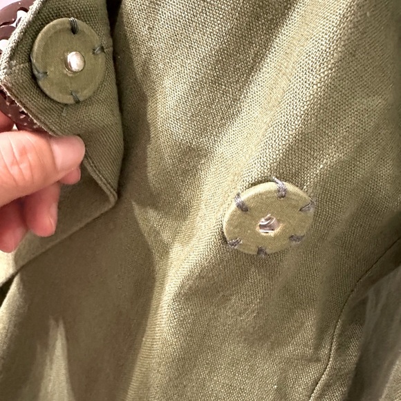 🛍️ Soft surroundings 100% Linen Stylish wrap jacket with 3/4 sleeve Size PXS - Picture 10 of 12